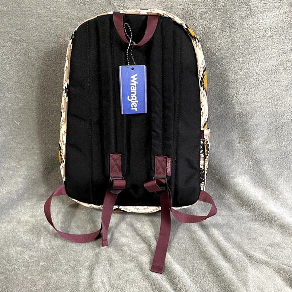 Wrangler Aztec Print Tan Yellow Backpack NWT Back to School Boho - Picture 3 of 8